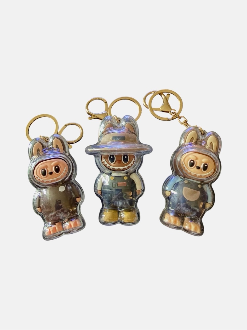 NWT-LABUBU-MONSTERS HARD CANDY BAG CHARMS/KEY CHAINS-BUNDKE OF THREE